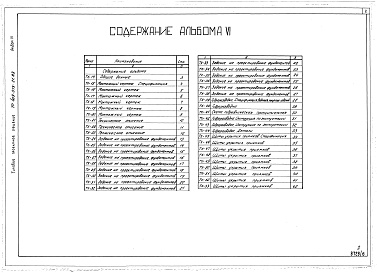Состав альбома. Типовой проект 409-013-21.83Альбом 6   Семипостовая линия. Монтажные чертежи и задание на фундаменты.     