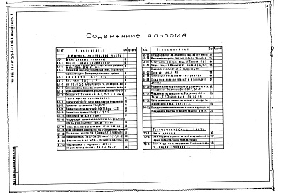 Состав альбома. Типовой проект 252-4-38.84Альбом 21 Убежища в подвале 