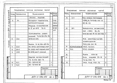 Состав альбома. Типовой проект 254-4-46с.86Альбом 6 Задание заводу-изготовителю