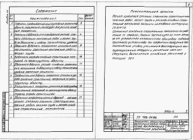 Состав альбома. Типовой проект 708-24.86Альбом 11 Показатели результатов применения научно-технических достижений в строительных решениях.
