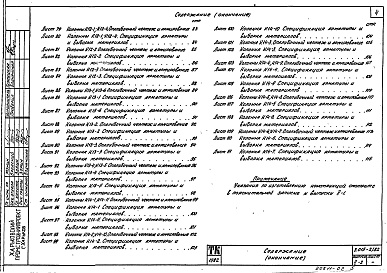Состав альбома. Серия 3.015-2/82 УнифицированныеВыпуск 2-2 Сборные железобетонные колонны для эстакад типов IIIк ; IIIж. Рабочие чертежи