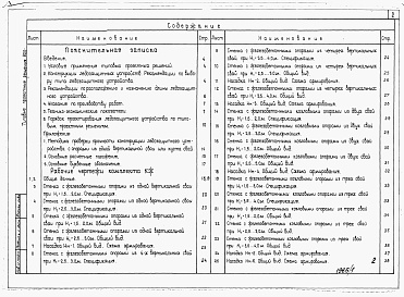 Состав альбома. Типовой проект 820-04-22.86Альбом 1 Пояснительная записка и чертежи