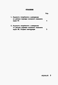 Состав альбома. Типовой проект 902-3-32.84Альбом 4 Ведомости потребности в материалах     