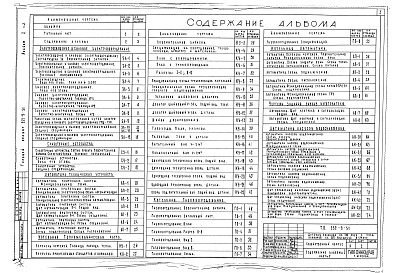 Состав альбома. Типовой проект 252-9-51Альбом 1 Часть 1 Архитектурно-строительные, технологические и сантехнические чертежи: отопление, вентиляция, водоснабжение, канализация. Часть 2 Электротехнические чертежи: электроосвещение, силовое электрооболрудование, слаботочные устройства, автоматика