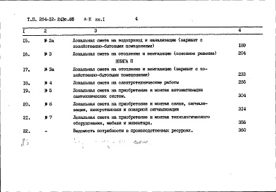 Состав альбома. Типовой проект 264-12-243с.85Альбом 10 Сметы книга 1