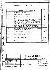 Состав альбома. Типовой проект 212-2-113мАльбом 7 Вариант двойного использования помещений 1-го этажа детского сада-яслей на 90 мест