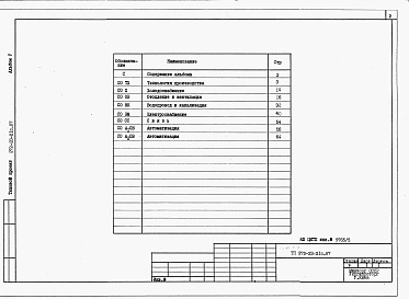 Состав альбома. Типовой проект 272-23-21п.87Альбом 5 Спецификации оборудования.   