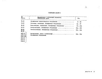 Состав альбома. Типовой проект 416-8-11.92Альбом 10 Спецификация оборудования