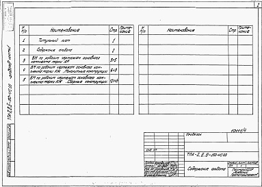 Состав альбома. Типовой проект А-II,III,IV-150-410.88Альбом 4 Ведомости потребности в материалах. Часть 1.  