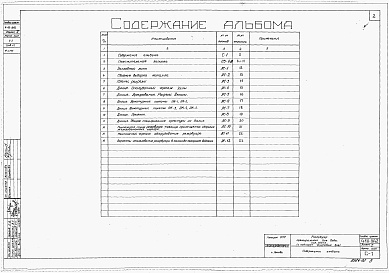 Состав альбома. Типовой проект 4-18-842Альбом 2 Строительная часть и оборудование (для площадок с грунтовыми водами)