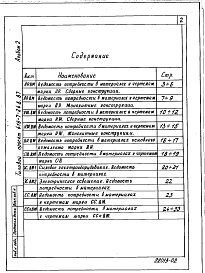 Состав альбома. Типовой проект 416-7-248.87Альбом 2 Ведомости потребности в материалах