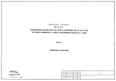 Состав альбома. Типовой проект 252-7-4с.84Альбом 9 Спецификация оборудовпания
