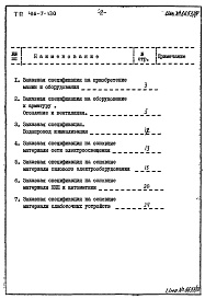 Состав альбома. Типовой проект 416-7-130Альбом 4 Заказные спецификации