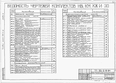 Состав альбома. Типовой проект 901-6-59Альбом 6 Шестисекционные градирни