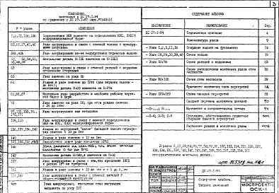 Состав альбома. Шифр ДС-27-1-91 ОсновныеАльбом 1 Рабочие чертежи 
