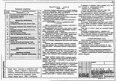 Состав альбома. Типовой проект 704-1-254с.92Альбом 1 Пояснительная записка. Оборудование технологическое, электротехническое,автоматики