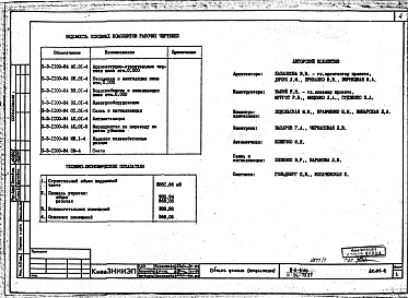 Состав альбома. Типовой проект 111-96-79.87Альбом 2 Архитектурно-строительные, электротехнические и сантехнические чертежи выше отм.0 АС.1-1; ОВ.1-1, 1-3; ВК.1-1; Г.1-1; ЭО.1-1; СС.1-1; ДО.1-1
