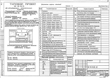 Состав альбома. Типовой проект 261-22-20.84Альбом 1 Архитектурно-строительные решения. Технология и механизация. Витражи