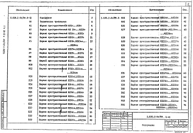 Состав альбома. Серия 1.020.1-2с/89 КонструкцииВыпуск 2-10 Часть 1 Колонны сечением 400х400 мм для зданий с высотой этажа 5,4; 6,0 и 6,0 (7,2) м. Пространственные каркасы. Рабочие чертежи: для районов сейсмичностью 7,8,9 баллов