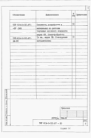 Состав альбома. Типовой проект 814-2-010.87Альбом 4 Часть 1. Ведомости потребности в материалах