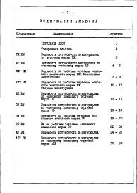 Состав альбома. Типовой проект 709-9-26.84Альбом 12 Ведомости потребности в материалах