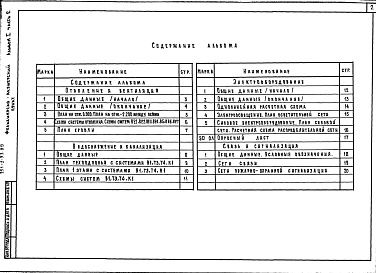 Состав альбома. Типовой проект 251-2-33.89Альбом 1 Часть 2 Санитарно-технические и электротехнические чертежи