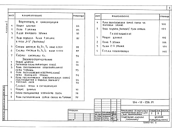 Состав альбома. Типовой проект 154-12-238.91Альбом 1 Архитектурно-строительные, сантехнические и электротехнические чертежи 