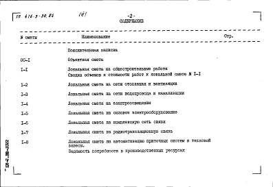 Состав альбома. Типовой проект 416-5-30.84Альбом 4  Сметы     