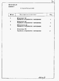 Состав альбома. Типовой проект 820-4-035.89Альбом 5 Ведомости потребности в материалах.     