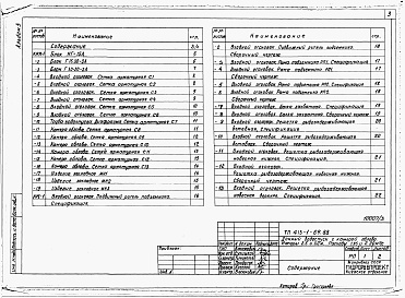 Состав альбома. Типовой проект 413-1-69.88Альбом 3 Строительные изделия     