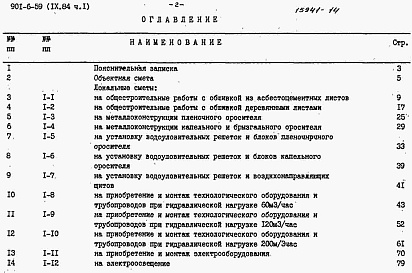 Состав альбома. Типовой проект 901-6-59Альбом 9 Сметы. Часть 1, часть 2, часть 3, часть 4, часть 5