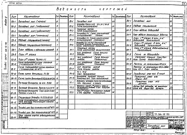 Состав альбома. Типовой проект 264-13-101Альбом 2 Чертежи санитарно-технических систем, автоматизация сантехустройств, автоматическая пожарная сигнализация