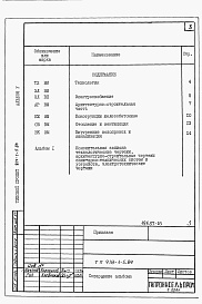 Состав альбома. Типовой проект 814-1-5.84Альбом 5 Ведомости потребности в материалах