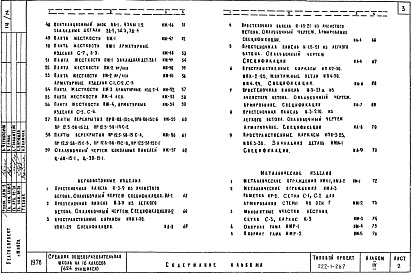 Состав альбома. Типовой проект 222-1-267Альбом 4 Изделия заводского изготовления