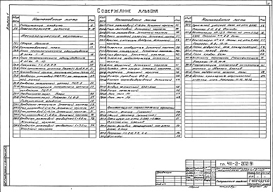 Состав альбома. Типовой проект 411-2-202.91Альбом 1 Пояснительная записка. Технология производства. Архитектурные решения.
