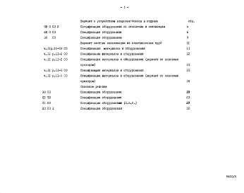 Состав альбома. Типовой проект 96-033/75/1.2Альбом 8 Часть 14 Спецификации оборудования