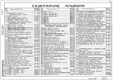 Состав альбома. Типовой проект 407-9-29.87Альбом 1 Технологическая часть.Архитектурно-строительная часть.Санитарно-техническая часть.Электротехническая часть.Автоматизация сантехустройств.Слаботочные устройства.