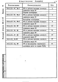Состав альбома. Типовой проект 252-2-21Альбом 17 Ведомости потребности в материалах. Вариант с хозяйственно-бытовыми помещениями