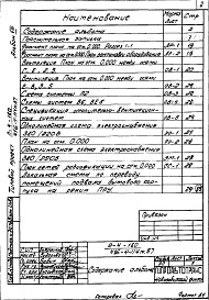 Состав альбома. Типовой проект 416-4-114м.87Альбом 8 Проектная документация по переводу помещений первого этажа бытового корпуса на режим ПРУ    