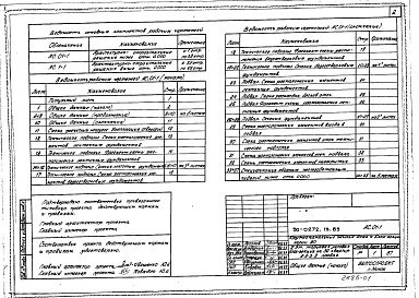 Состав альбома. Типовой проект 90-0272.13.89Альбом 1 АС.01-1 Архитектурно-строительные решения ниже отм. 0.000. АС.1-1 Архитектурно-строительные решения выше отм. 0.000