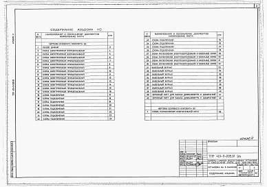 Состав альбома. Типовой проект 401-11-095.91Альбом 2 Силовое электрооборудование и автоматизация. Электроосвещение.     