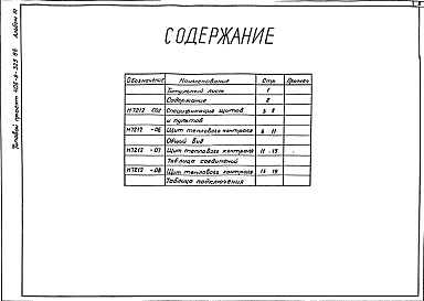 Состав альбома. Типовой проект 406-9-325.86Альбом 3 Тепловой контроль и автоматика. Чертежи-задания заводу-изготовителю