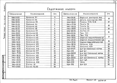 Состав альбома. Типовой проект 705-1-190.85Альбом 2 Строительные изделия