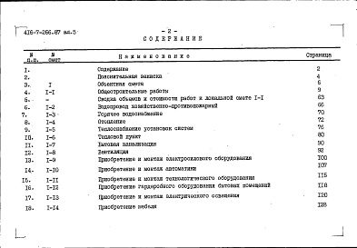 Состав альбома. Типовой проект 416-7-266.87Альбом 5 Сметная документация