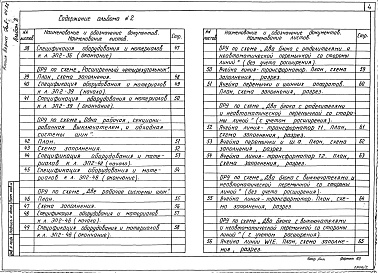 Состав альбома. Типовой проект 407-03-498.88Альбом 2 Электротехнические чертежи планов ОРУ, ячеек и узлов      