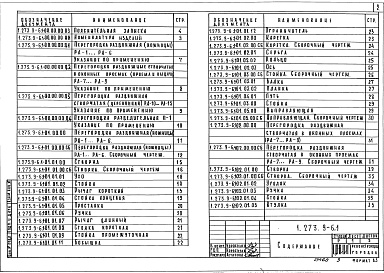 Состав альбома. Серия 1.273.9-6 ПерегородкиВыпуск 1 Перегородки раздвижные. Рабочие чертежи 