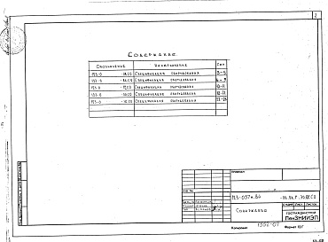 Состав альбома. Типовой проект 123-037м.84Альбом 21 Спецификации оборудования