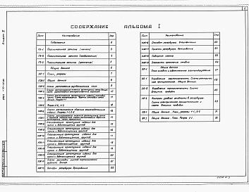Состав альбома. Типовой проект 0901-4-10.85Альбом 1 Пояснительная записка, архитектурно-строительные решения, конструкции железобетонные, отопление и вентиляция, водопровод и канализация, электротехническая часть, электроавтоматика.     