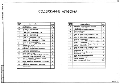 Состав альбома. Типовой проект 708-25.86Альбом 1 Пояснительная записка. Технология производства. Воздухоснабжение. СС