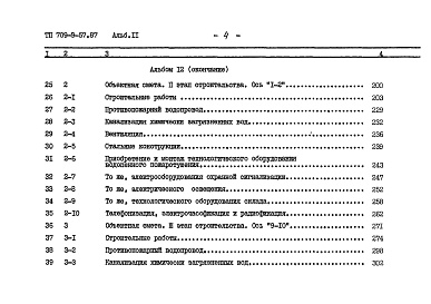 Состав альбома. Типовой проект 709-9-57.87Альбом 11 Сметы (начало)     